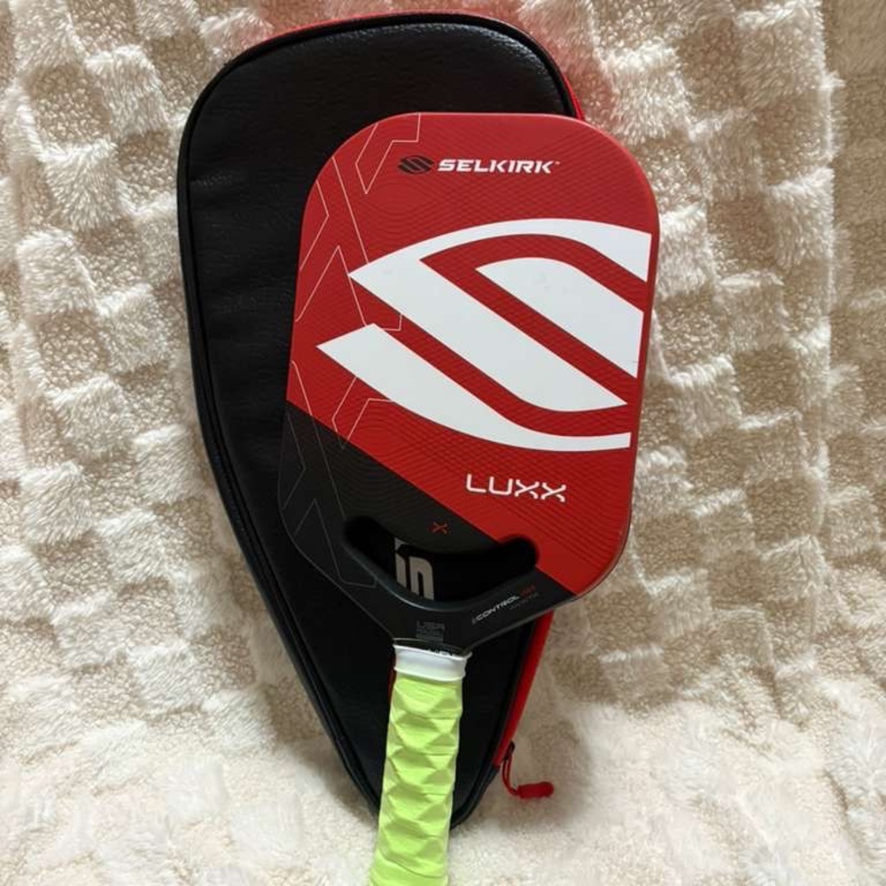 Selkirk Red and Black Pickleball Paddle with case.